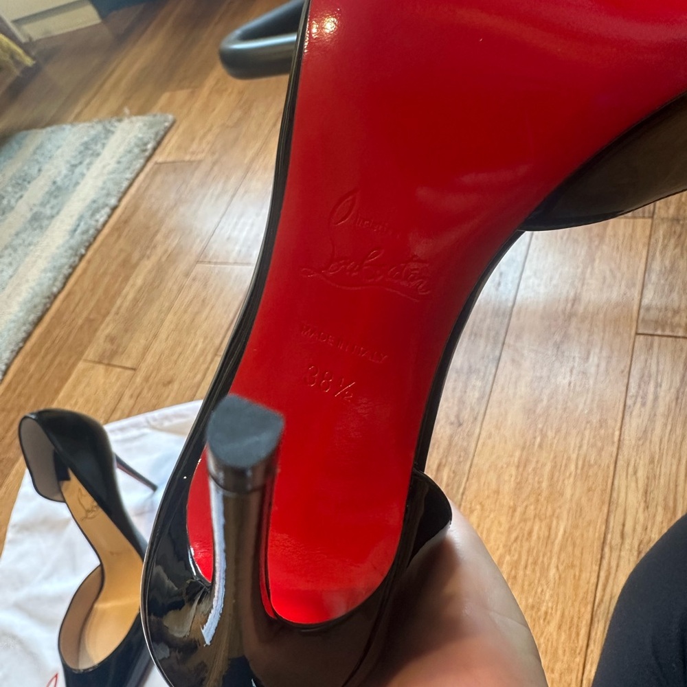 Christian Louboutin Black Iriza 100 38.5 - Picture 6 of 7